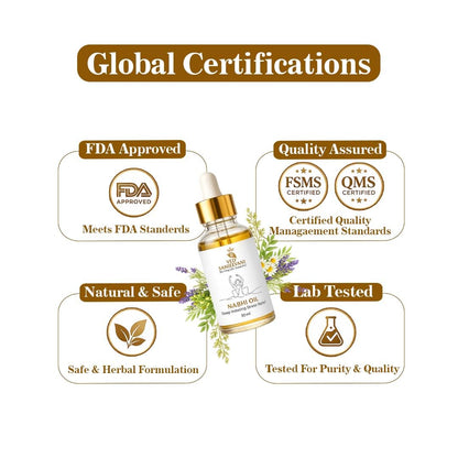 VED SANJEEVANI Nabhi Oil with Lavender & Brahmi, 30ml, Ayurvedic Essential Oil - back view