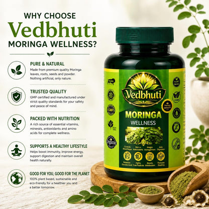 VEDBHUTI Ashwagandha Capsules 500mg, 60 Count, Vegan Herbal Supplement, Non-GMO - label detail (14)
