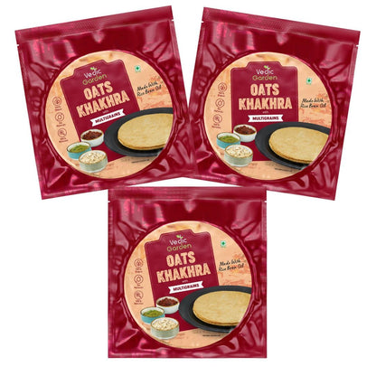 Vedic Garden Flaxseed Multigrain Khakhra, 180g - Roasted Indian Cracker, Vegan, No Palm Oil (10)