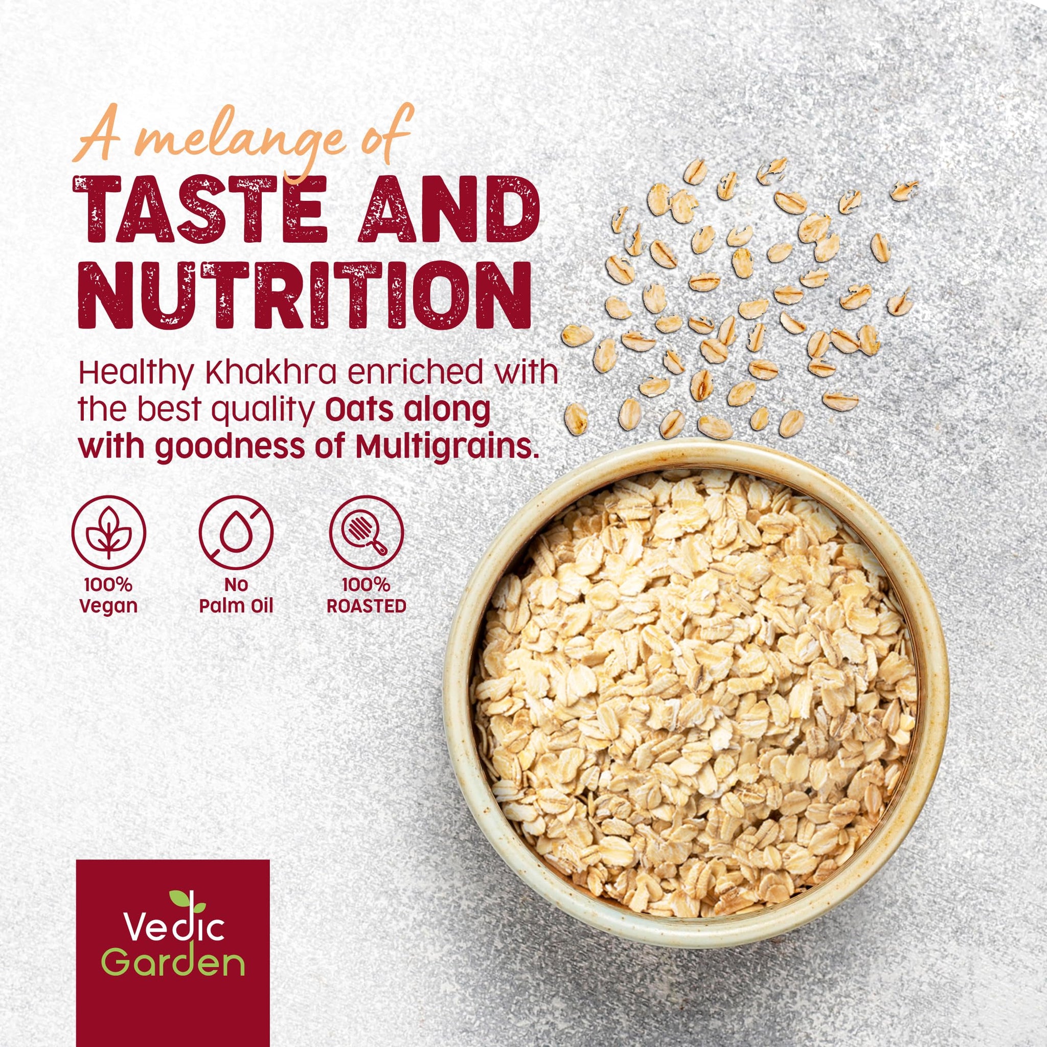 Vedic Garden Flaxseed Multigrain Khakhra, Roasted Thin Cracker, Vegan, Vacuum Packed, Gujarati Snack - packaging (10)