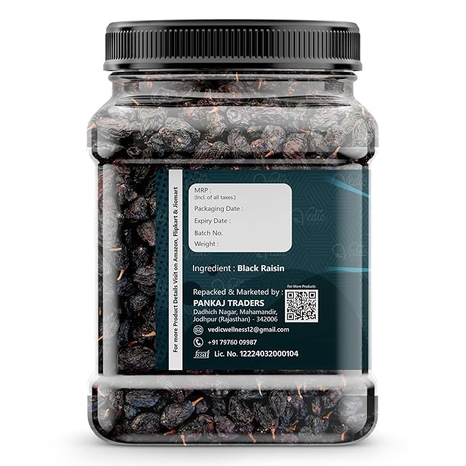 VEDIC WELLNESS Afghani Anjeer Dry Figs, Naturally Sweet and Soft, Dried Fruit Snack - packaging (20)