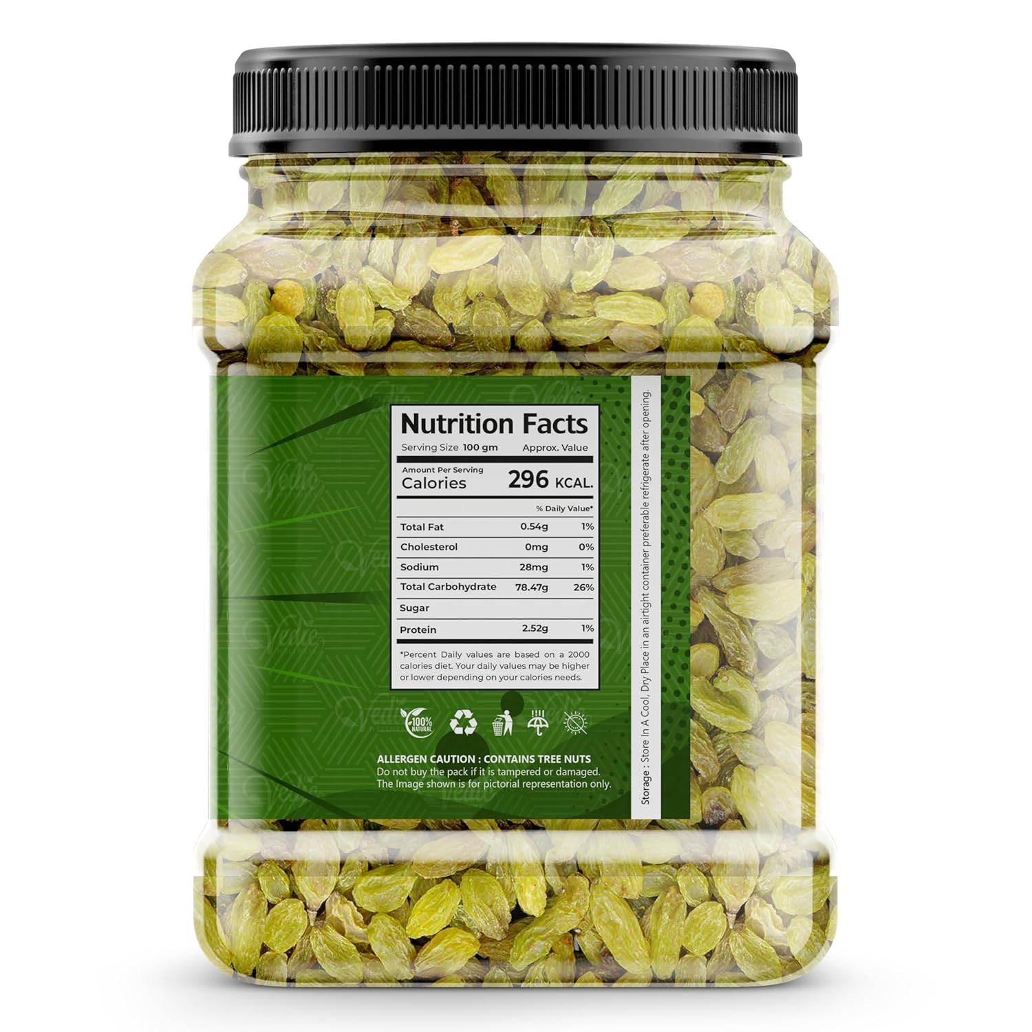 VEDIC WELLNESS Afghani Anjeer Dry Figs, Naturally Sweet and Soft, Dried Fruit Snack - back view (23)