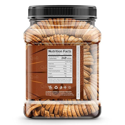 VEDIC WELLNESS Afghani Anjeer Dry Figs, Naturally Sweet and Soft, Dried Fruit Snack - back view