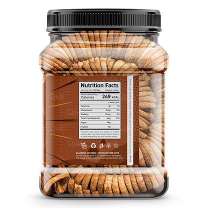 VEDIC WELLNESS Afghani Anjeer Dry Figs, Naturally Sweet and Soft, Dried Fruit Snack - back view (7)