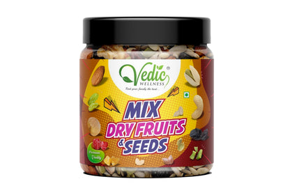 VEDIC WELLNESS Mixed Dried Fruits Snack Mix, 250g-1kg, No Added Sugar, Natural Dried Fruit Blend