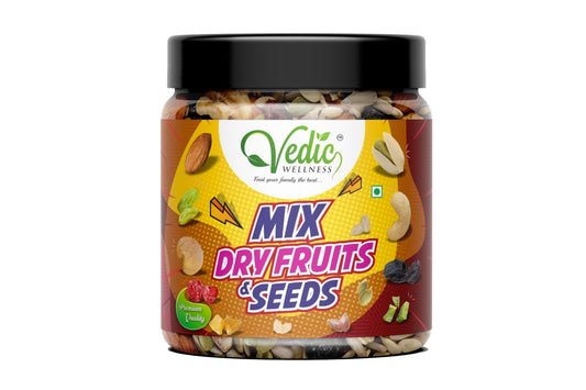 VEDIC WELLNESS Mixed Dried Fruits Snack Mix, 250g-1kg, No Added Sugar, Natural Dried Fruit Blend