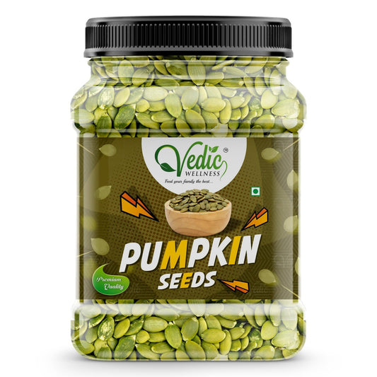 VEDIC WELLNESS Raw Natural Pumpkin Seeds, 250g, Gluten-Free Vegan Pepitas Snack