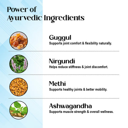 VEDIKROOTS RthoEase Ayurvedic Herbal Supplement, 180 Veg Capsules, Pack of 3, 250g - label detail