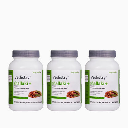 Vedistry Shallaki+ Herbal Tablets with Boswellia Serrata & Piperine, 60 Count (15)