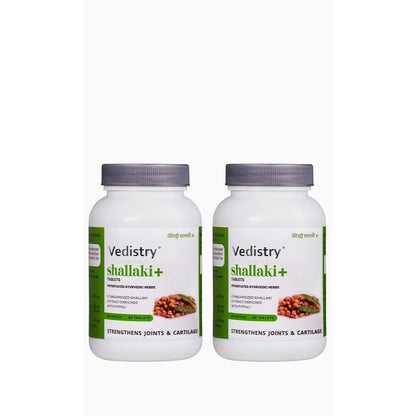 Vedistry Shallaki+ Herbal Tablets with Boswellia Serrata & Piperine, 60 Count (8)
