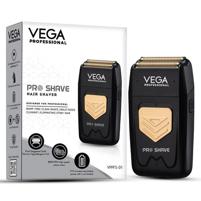 VEGA PROFESSIONAL Mighty Mini Foil Hair Shaver for Men, Portable Electric Shaver with Triple Floating Blades, 180 Min Runtime