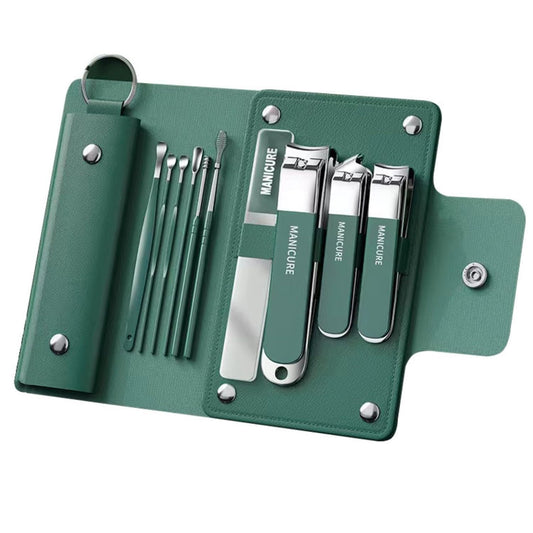 VELVERI Nail Cutter Set Manicure Pedicure Kit with Stainless Steel Tools in Travel Case