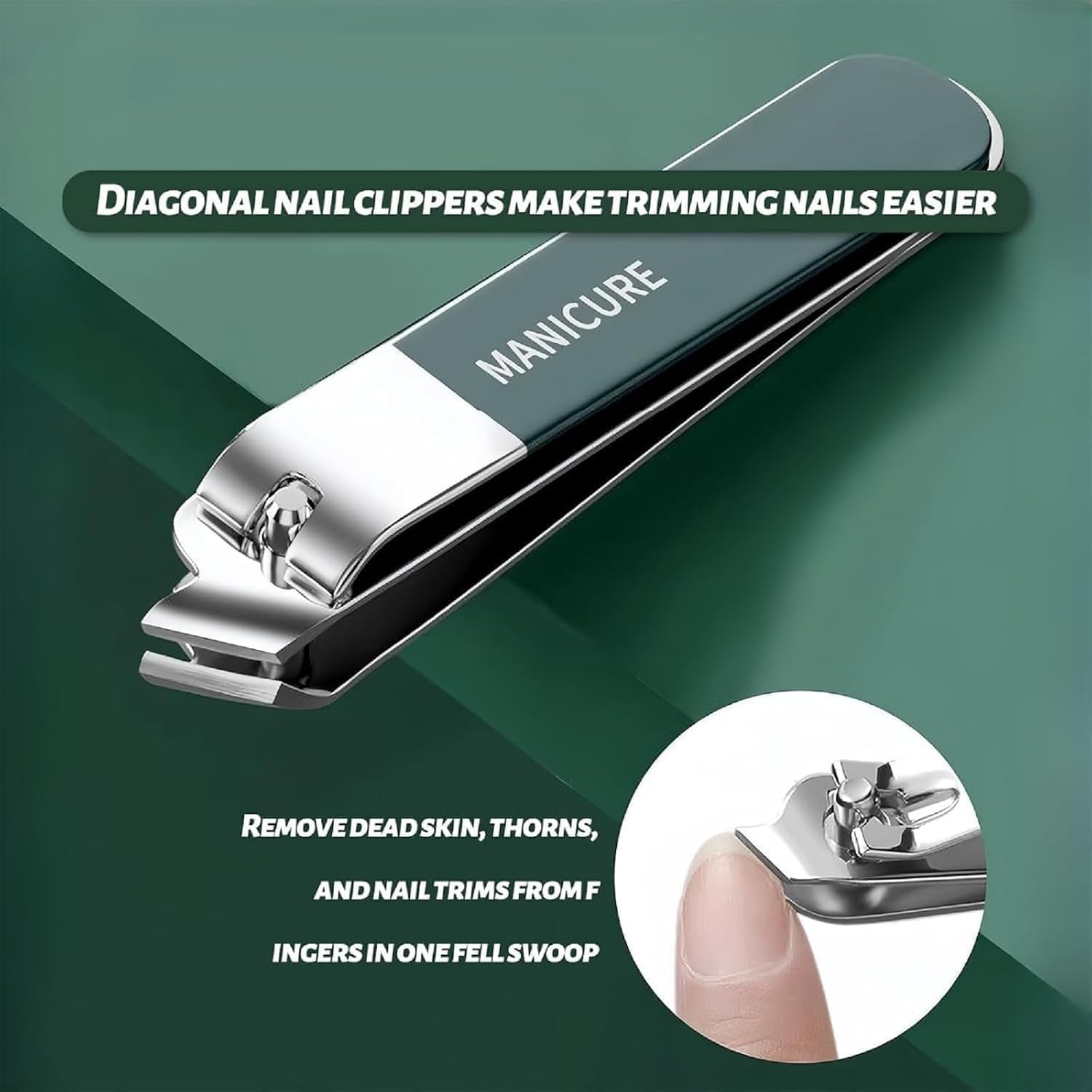 VELVERI Nail Cutter Set Manicure Pedicure Kit with Stainless Steel Tools in Travel Case - label detail