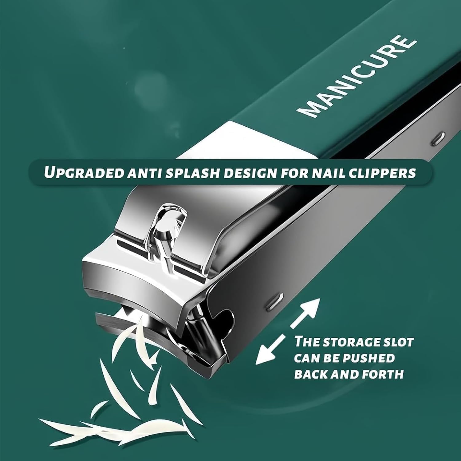 VELVERI Nail Cutter Set Manicure Pedicure Kit with Stainless Steel Tools in Travel Case - close-up detail