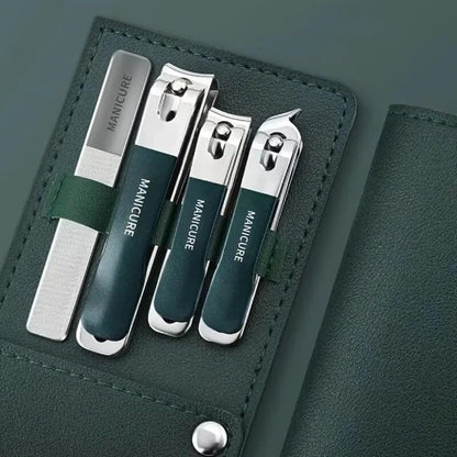 VELVERI Nail Cutter Set Manicure Pedicure Kit with Stainless Steel Tools in Travel Case - in use