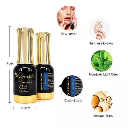 VENALISA Gel Nail Polish from BELLE GAGA Royal Blue Color Spring Summer Soak Off UV LED Baby Nail Gel Polish Nail Art Starter