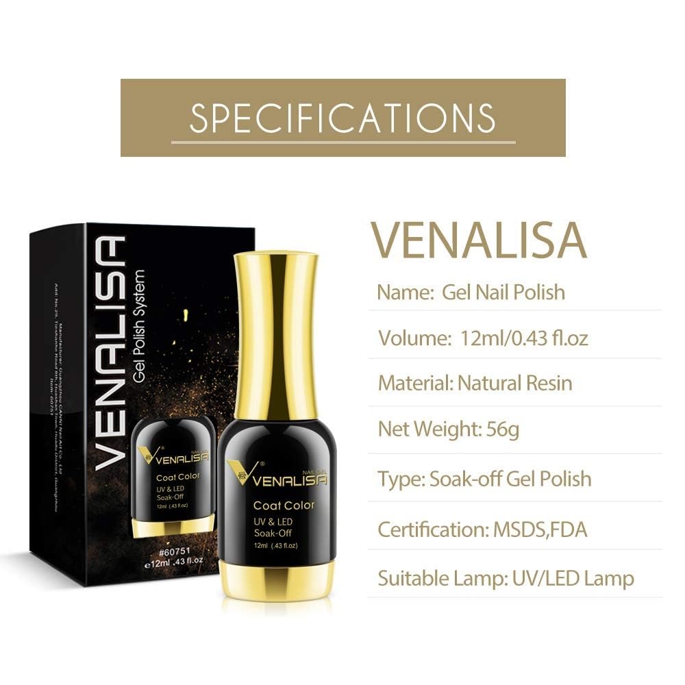 VENALISA Gel Nail Polish from BELLE GAGA Royal Blue Color Spring Summer Soak Off UV LED Baby Nail Gel Polish Nail Art Starter