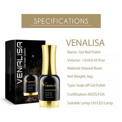 VENALISA Gel Nail Polish from BELLE GAGA Royal Blue Color Spring Summer Soak Off UV LED Baby Nail Gel Polish Nail Art Starter