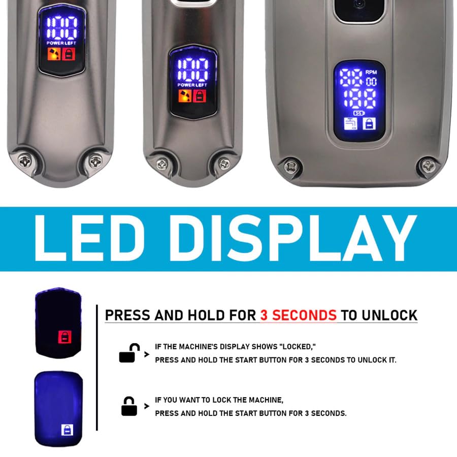 VGR Professional Hair Clipper & Trimmer Kit, V-675 S3, Stainless Steel Blades, 180 Min Runtime, 14 Guide Combs, Cordless, USB