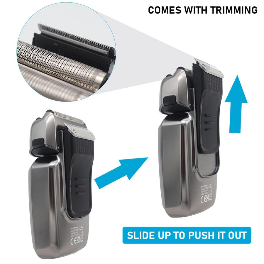 VGR Professional Hair Clipper & Trimmer Kit, V-675 S3, Stainless Steel Blades, 180 Min Runtime, 14 Guide Combs, Cordless, USB