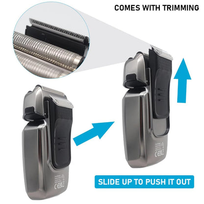 VGR Professional Hair Clipper & Trimmer Kit, V-675 S3, Stainless Steel Blades, 180 Min Runtime, 14 Guide Combs, Cordless, USB