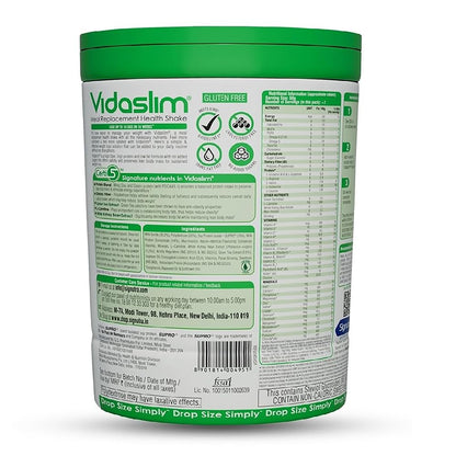 Vidaslim Meal Replacement Shake, 400g, Protein Powder with 22.8g Protein, No Added Sugars, Low Fat - front view (11)