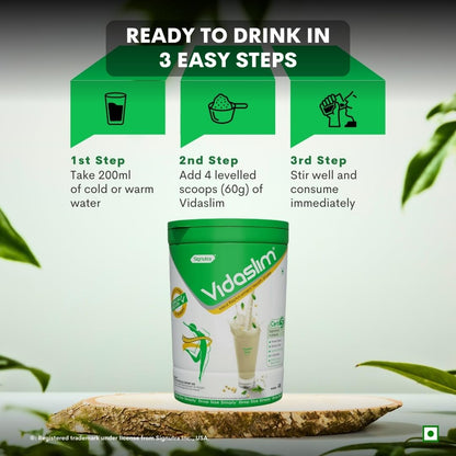 Vidaslim Meal Replacement Shake, 400g, Protein Powder with 22.8g Protein, No Added Sugars, Low Fat - ingredients panel (15)
