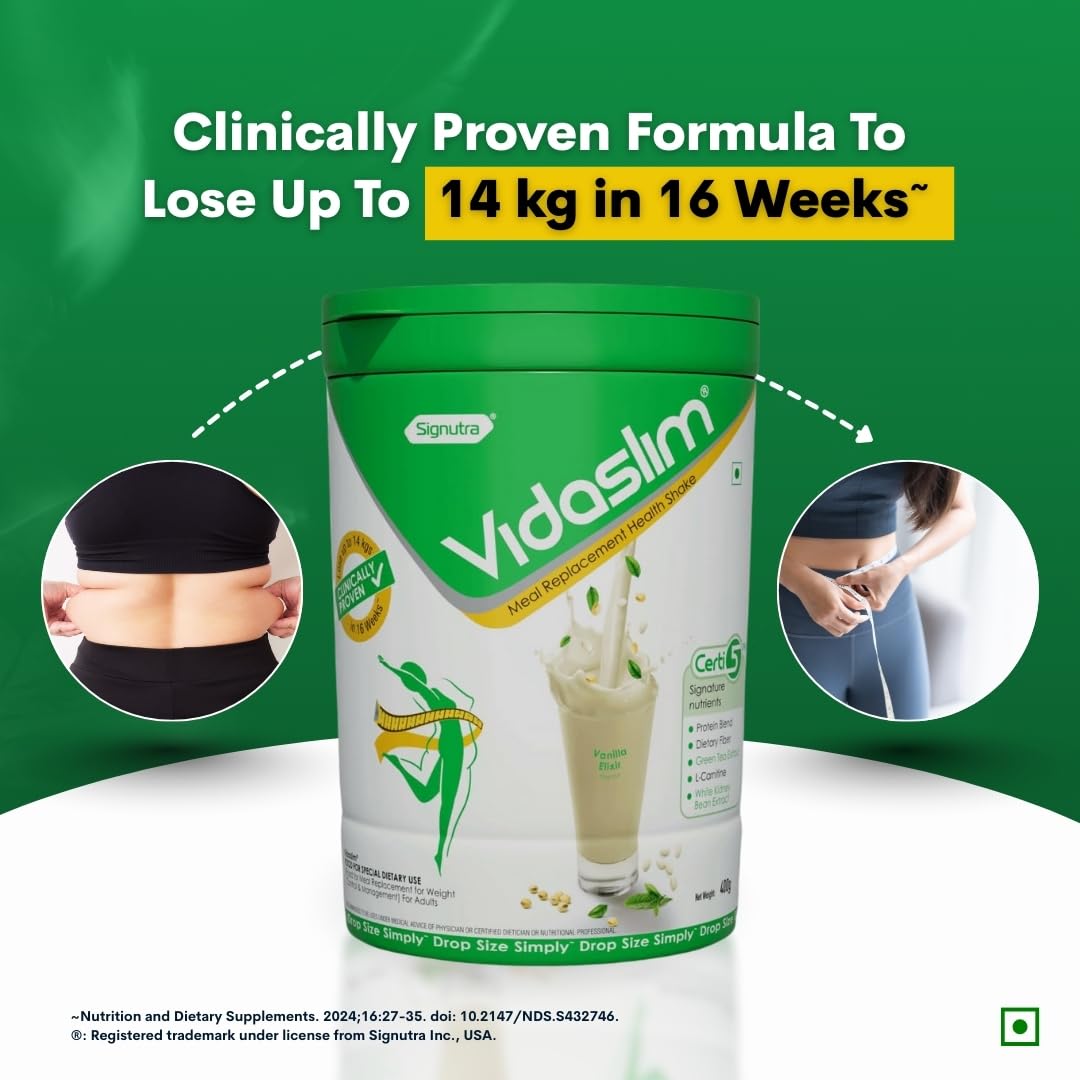 Vidaslim Meal Replacement Shake, 400g, Protein Powder with 22.8g Protein, No Added Sugars, Low Fat - close-up detail (16)