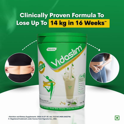 Vidaslim Meal Replacement Shake, 400g, Protein Powder with 22.8g Protein, No Added Sugars, Low Fat - close-up detail (16)