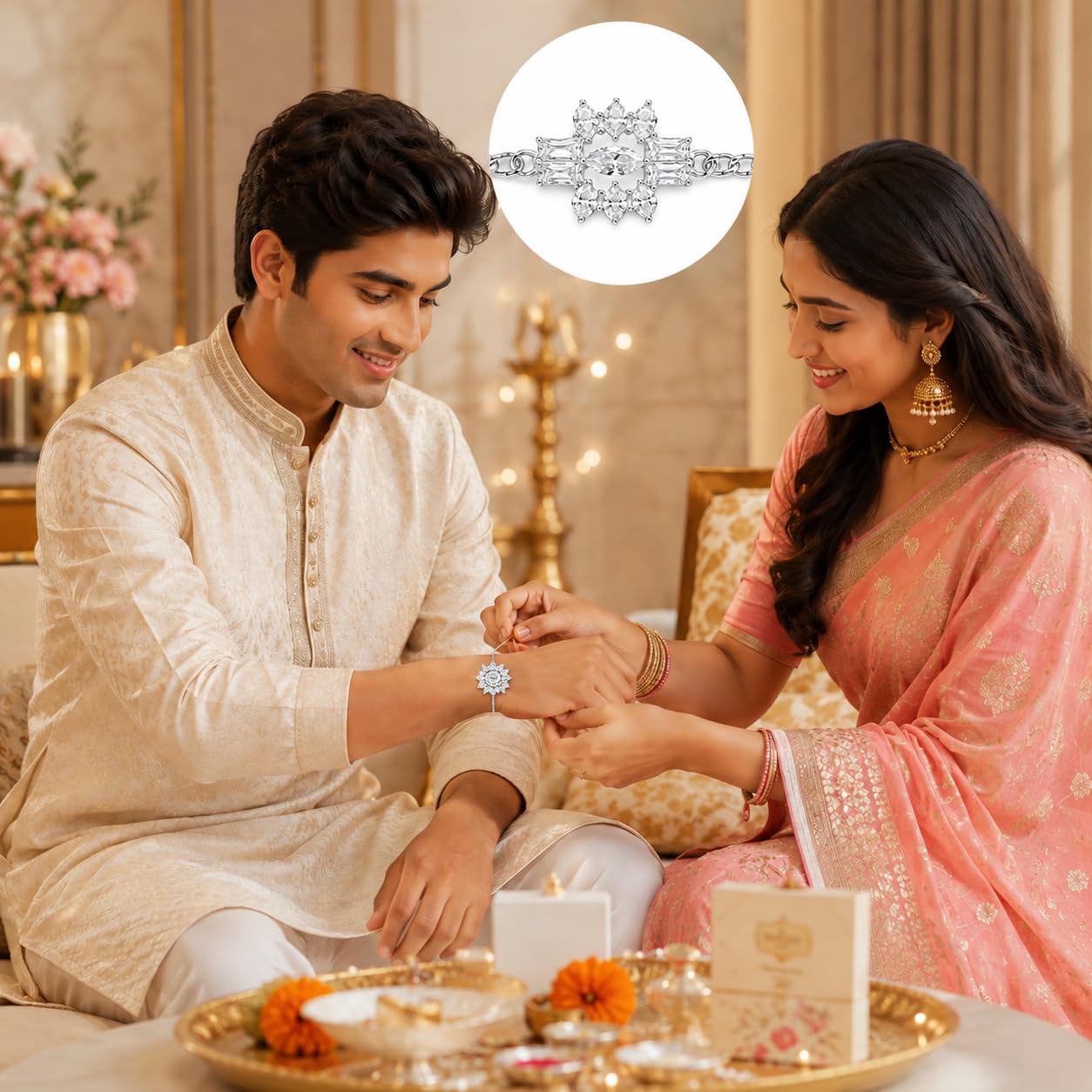 VighNox Rakhi set for Brother with Gift hamper, 3 rakhis for Rakshabandhan - ingredients panel (32)