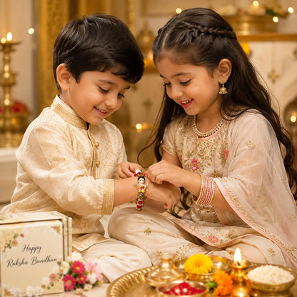 VighNox Rakhi set for Brother with Gift hamper, 3 rakhis for Rakshabandhan - ingredients panel (52)