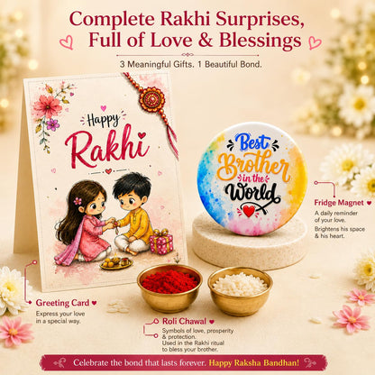 VighNox Rakhi set for Brother with Gift hamper, 3 rakhis for Rakshabandhan - close-up detail