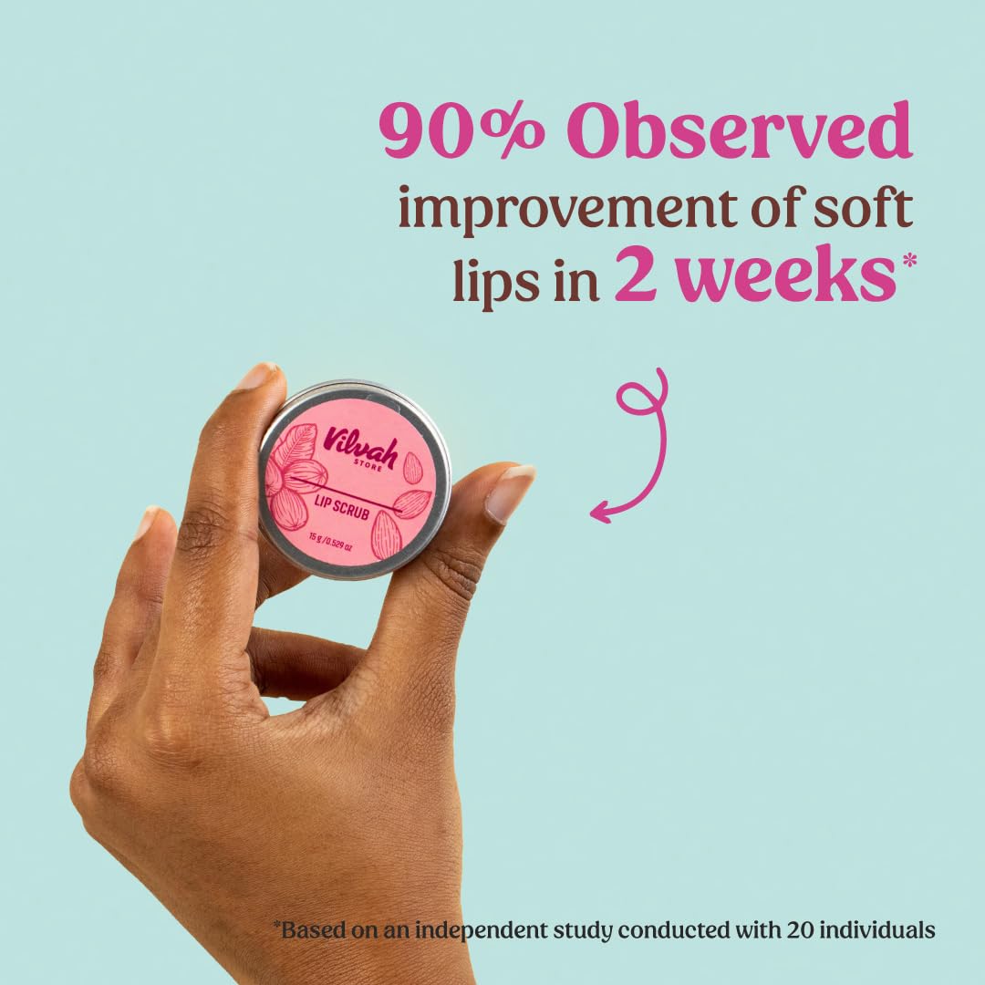 Vilvah Store Lip Balm, 10g, Unisex Natural Moisturizing Balm with Shea Butter and Avocado Oil - label detail (10)