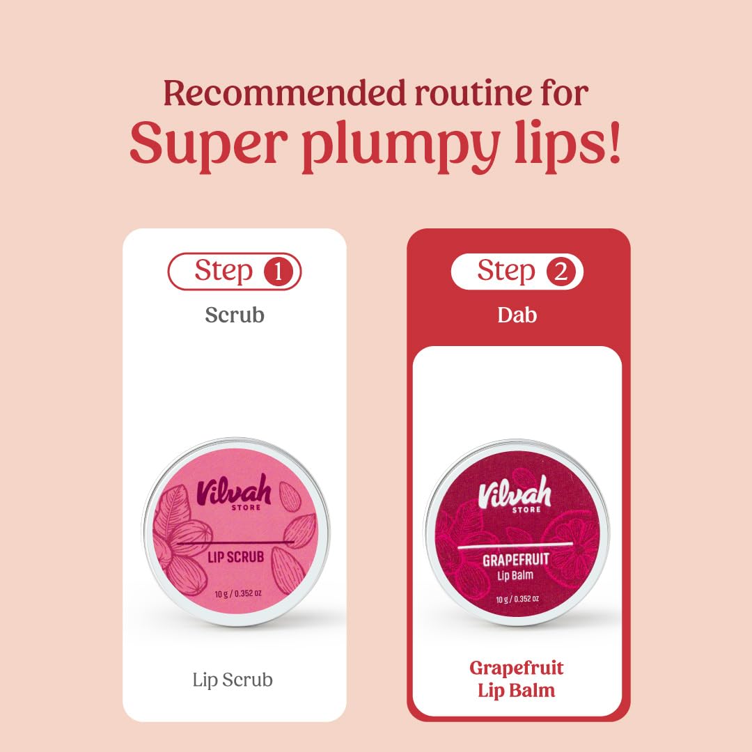 Vilvah Store Lip Balm, 10g, Unisex Natural Moisturizing Balm with Shea Butter and Avocado Oil - label detail