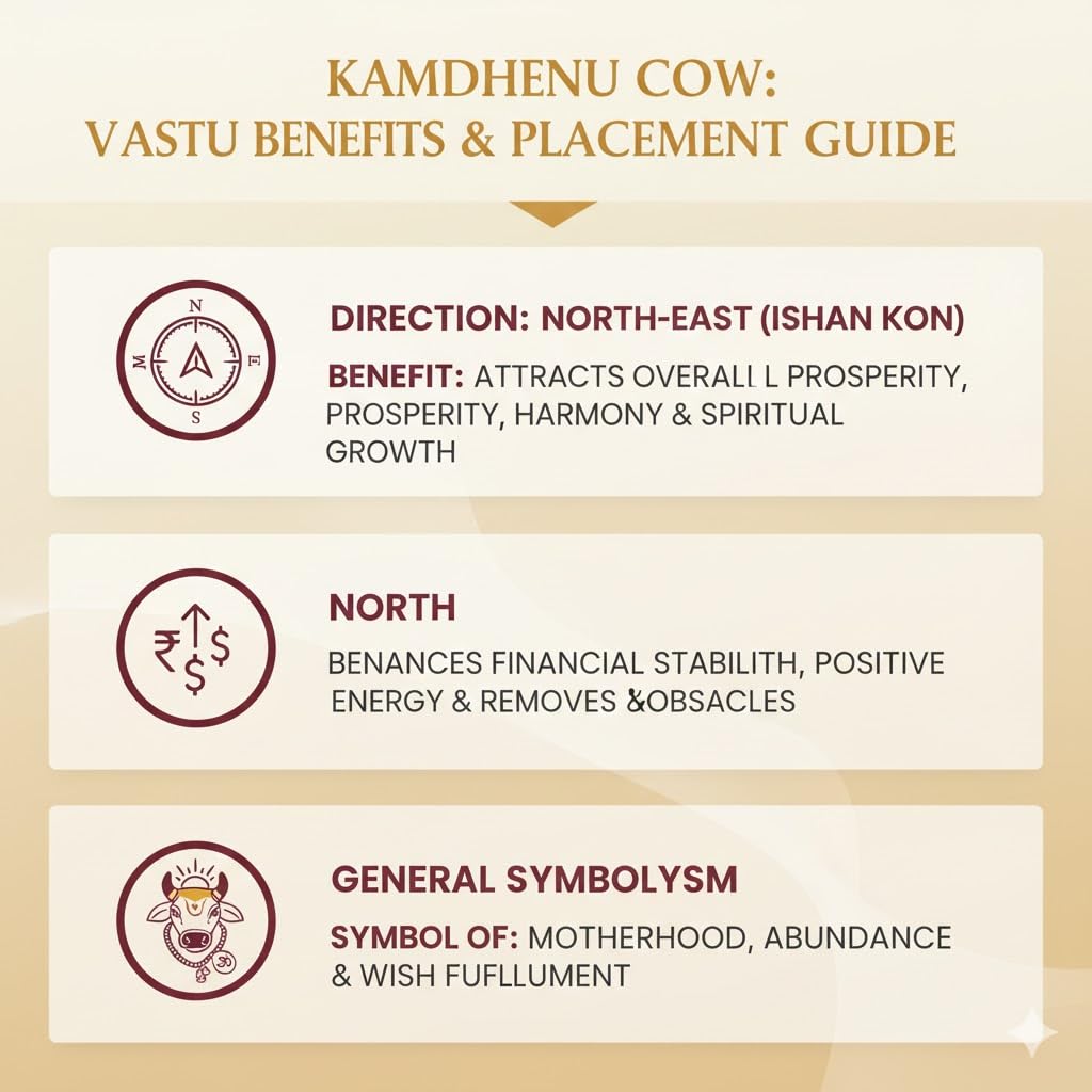 VIVAAN EXIM White Kamdhenu Cow with Calf Idol 19cm Marble Finish Polyresin Figurine - packaging