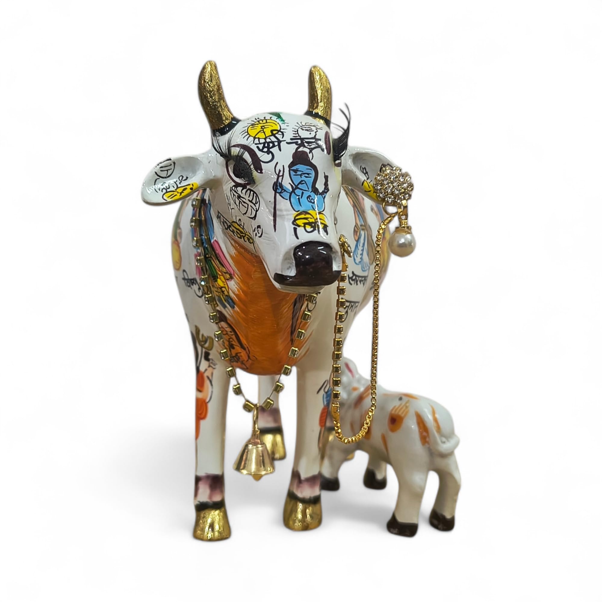 VIVAAN EXIM White Kamdhenu Cow with Calf Idol 19cm Marble Finish Polyresin Figurine - ingredients panel