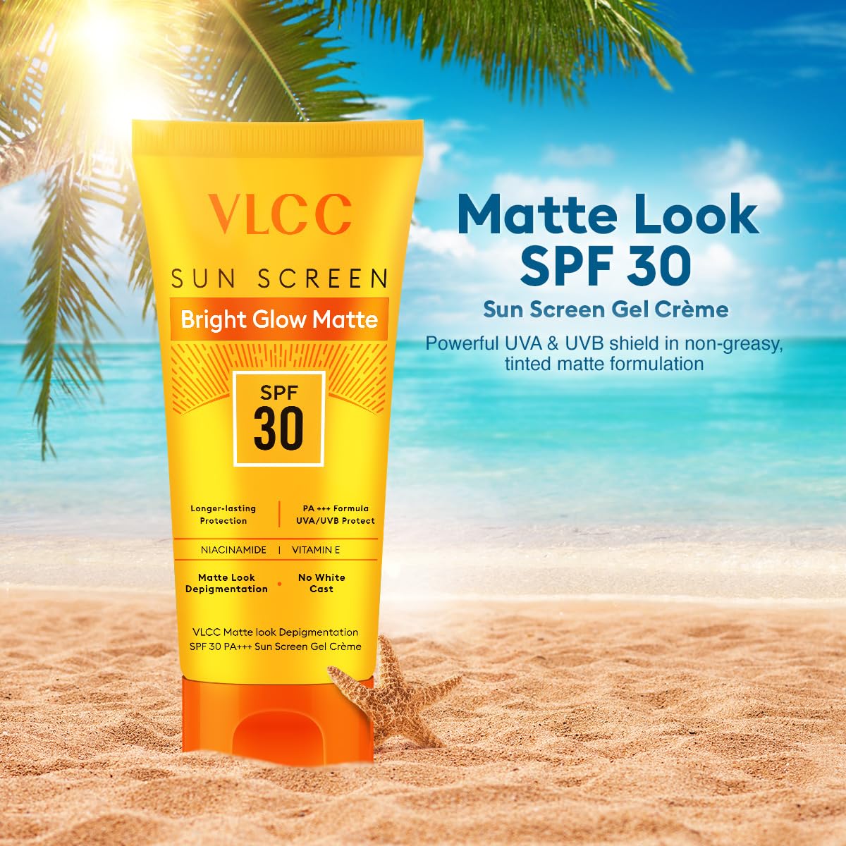 VLCC Aqua Light Sunscreen Gel SPF 70 PA++++ with Hyaluronic Acid & Vitamin C, Fragrance-Free - back view (11)