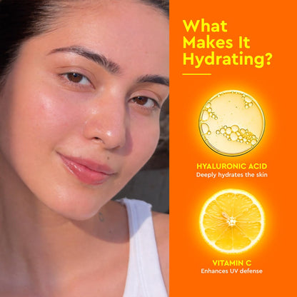 VLCC Aqua Light Sunscreen Gel SPF 70 PA++++ with Hyaluronic Acid & Vitamin C, Fragrance-Free - label detail