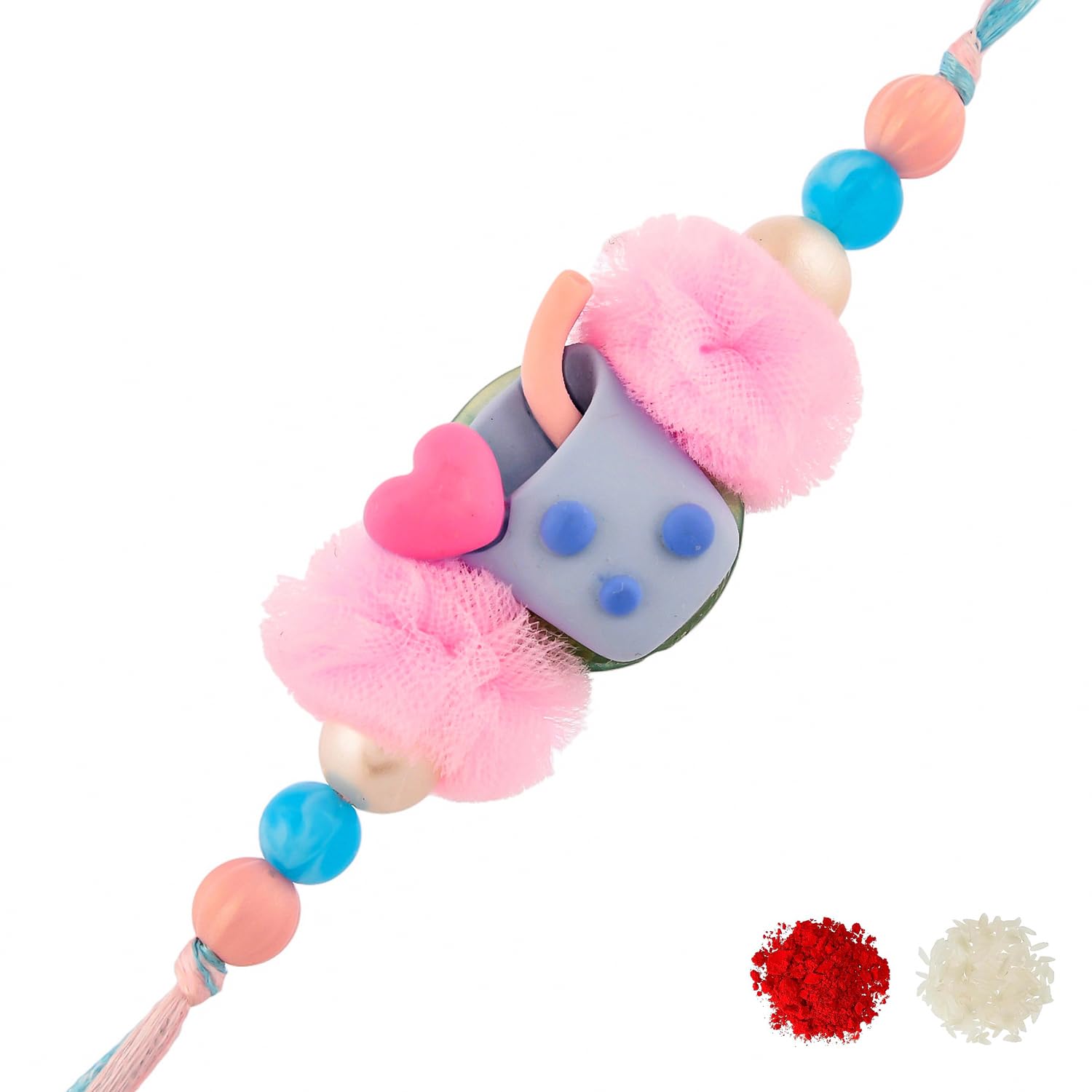 VOYLLA Colourful Monkey Face Beaded Kids Rakhi For Kids|Rakhi Special|