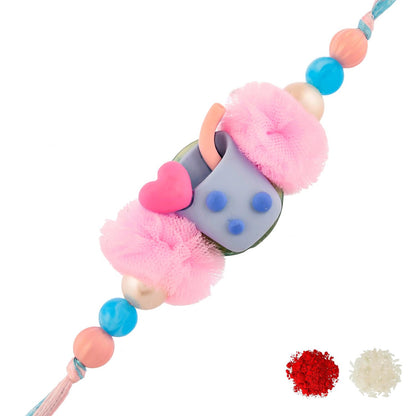 VOYLLA Colourful Monkey Face Beaded Kids Rakhi For Kids|Rakhi Special|