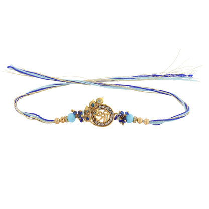 VOYLLA Divine Lord Shri Blessings Mor Pankh Rakhi Combo For Brother|Peacock Rakhi set of 2|Rakhi gift for brother - back view