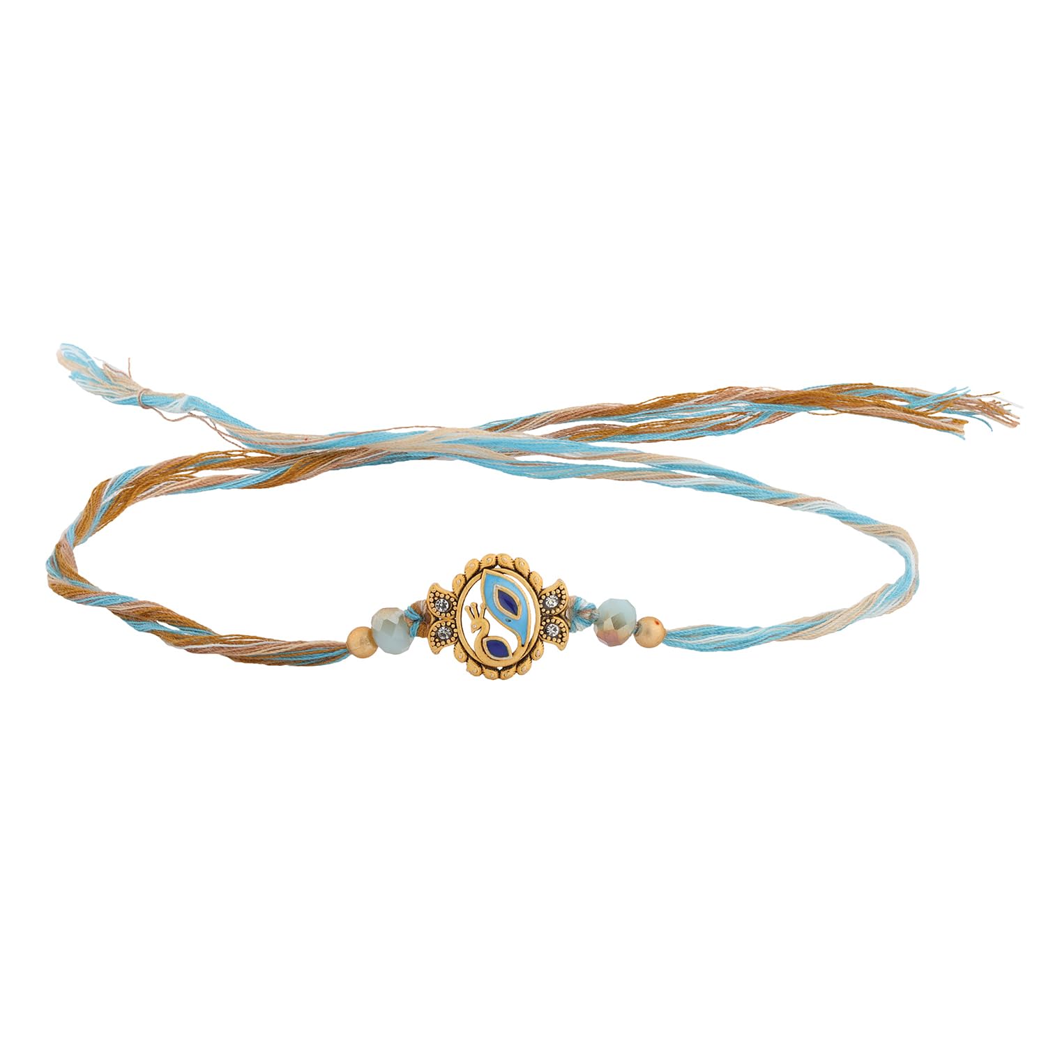 VOYLLA Divine Lord Shri Blessings Mor Pankh Rakhi Combo For Brother|Peacock Rakhi set of 2|Rakhi gift for brother - packaging