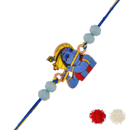 VOYLLA Lord Krishna Kids Thread Rakhi, Minimal Style Bracelet, 1 Count