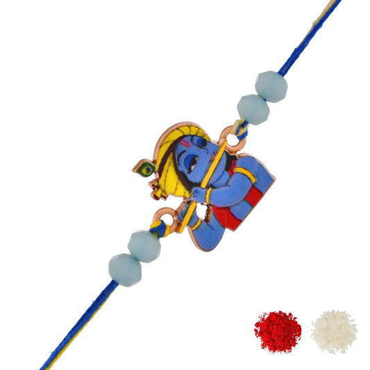 VOYLLA Lord Krishna Kids Thread Rakhi, Minimal Style Bracelet, 1 Count