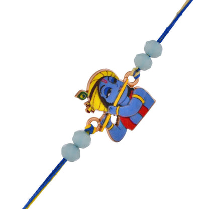 VOYLLA Lord Krishna Kids Thread Rakhi, Minimal Style Bracelet, 1 Count - packaging
