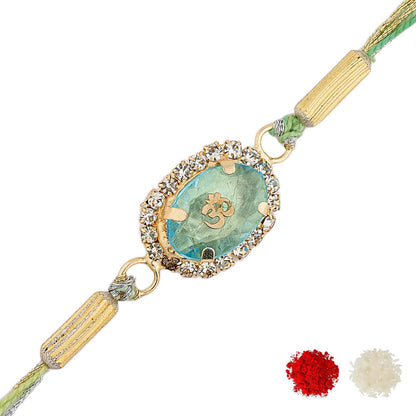 VOYLLA Men's Devotional Om Stone Rakhi | Rakhi Gift For Brother