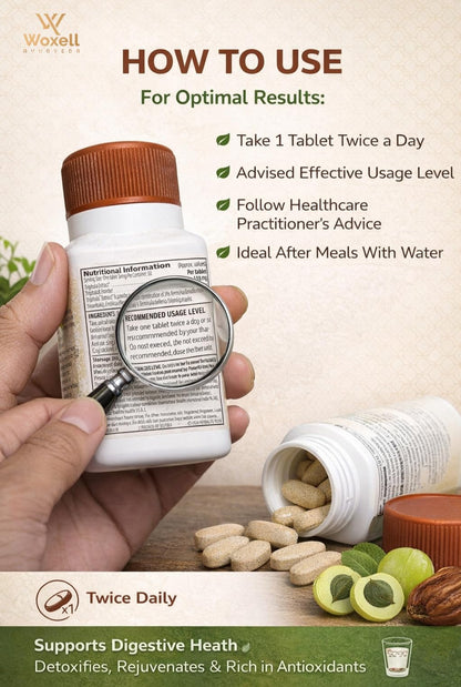 Vritilife Triphala Tablets, 5X Concentration, 60 Tablets, Ayurvedic Supplement - label detail