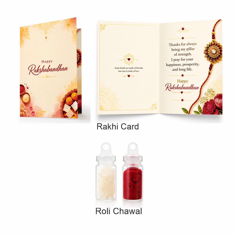 VS Gifts Personalized Leather Wallet with Rakhi and Gift Card, Raksha Bandhan Gift Set for Brother - packaging (13)