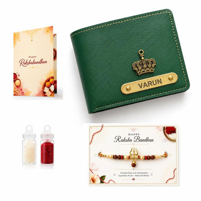 VS Gifts Personalized Leather Wallet with Rakhi and Gift Card, Raksha Bandhan Gift Set for Brother - ingredients panel (15)