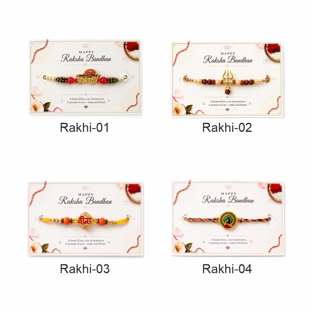 VS Gifts Personalized Leather Wallet with Rakhi and Gift Card, Raksha Bandhan Gift Set for Brother - ingredients panel (19)
